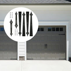 6Pcs Garage Handle with Hinge Magnets Decorative Hardware Cupboard Black Carbon