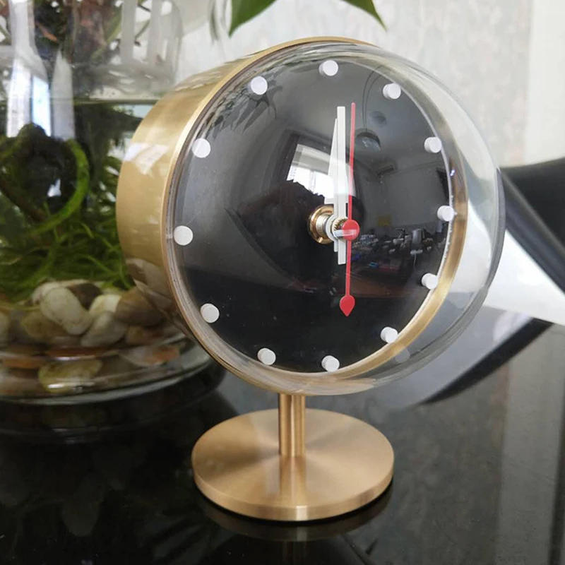 Description Picture 2 of itemRetro Desktop Clock Bedroom Design Silent Desk Clock Nordic Interior Vintage Tabletop Clocks Home Bedside Table Decoration