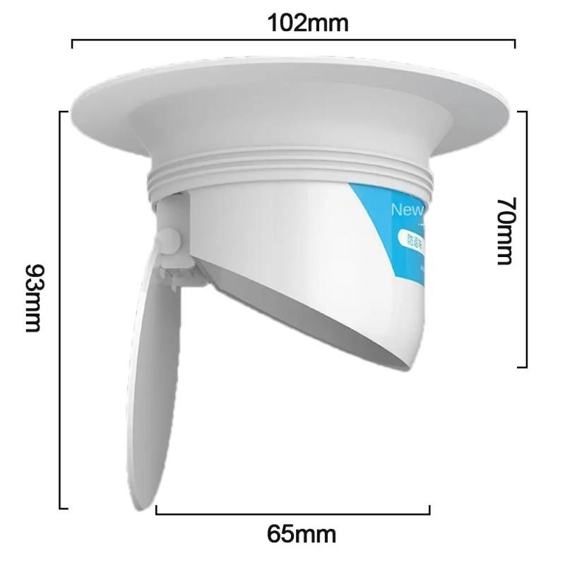 Description Picture 2 of itemSquatting Pan Anti-smell Plug Useful Squatting Pit Smell Stopper Plastic White Anti-blocking Cover Prevent Sewage Overflow