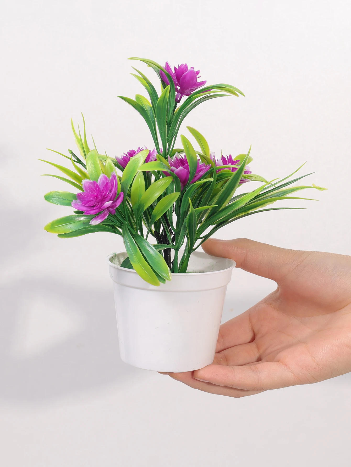 Description Picture 6 of itemArtificial Potted Simulation Fake Yellow Red Orange Pink Purple Plants Flower Home Garden Table Decoration Room Ornament Bonsai