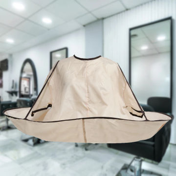 Professional Barber Umbrella Cape Haircut Cape Elastic Neckline Chemical Resistant Barber Apron Hairdressing Supplies