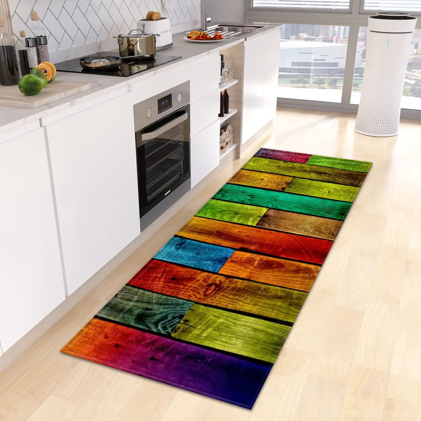 Description Picture 4 of itemWood Grain Kitchen Rug Bedroom Entrance Doormat Anti-Slip Living Room Floor Decor Carpet Home Bath Hallway Foot Mat Custom Made