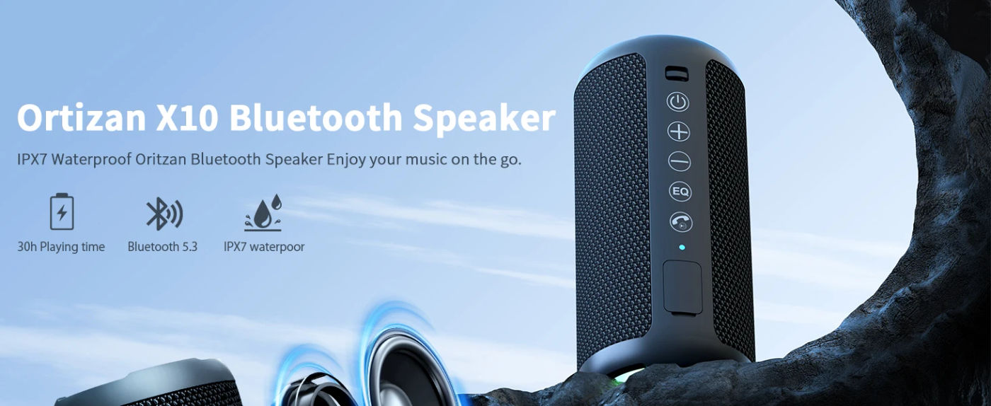 Description Picture 3 of itemOrtizan X10 Pro Bluetooth Speaker Portable, 24W IPX7 Waterproof Speaker Wireless Bluetooth-V5.3, HiFi Stereo Sound, 30H Playtime