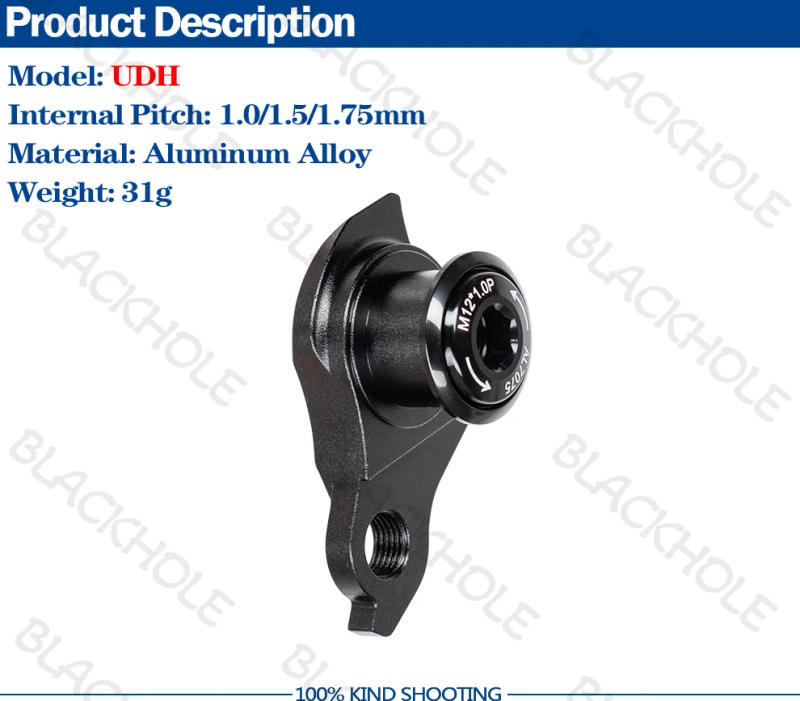 Description Picture 6 of item1.0/1.5/1.75 Pitch UDH Rear Hook Bicycle Frame MTB E-Bike Rear Derailleur Hanger Bike Frame Thru Axle Rear Hook Bicycle Parts