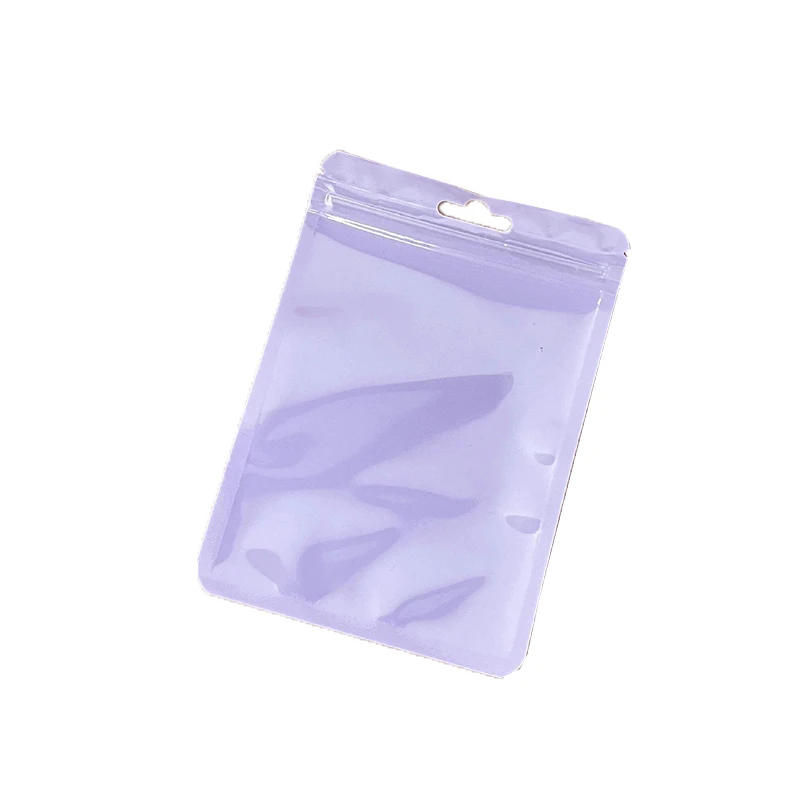 Description Picture 3 of item10pcs/pack Packaging Bag Storage Bag Cards Protective Case Bag Clear Plastic Bag Sealed Pocket Bone Bag Ins Candy Color