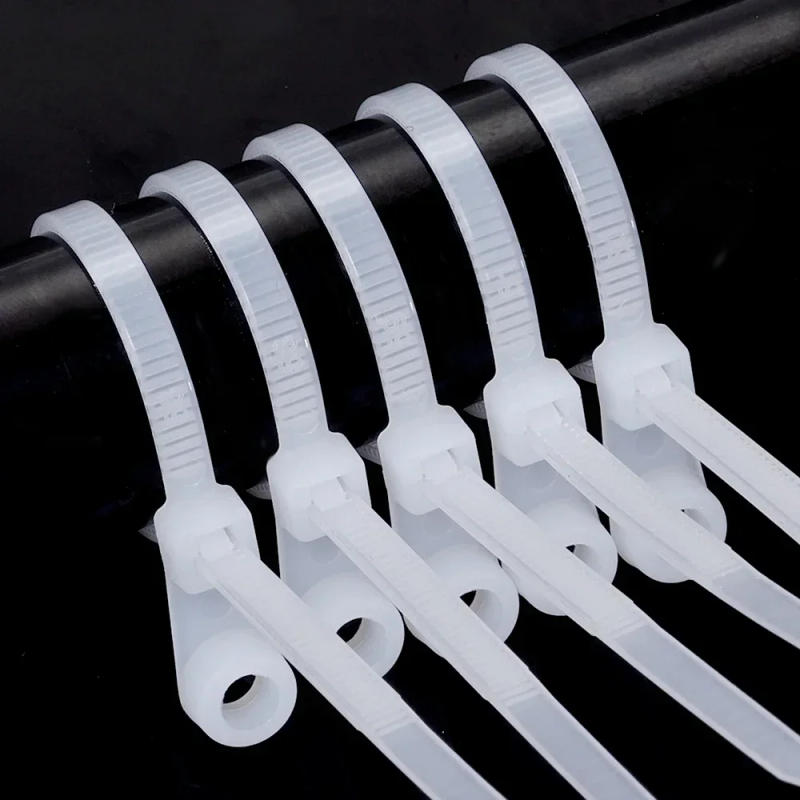Description Picture 6 of itemCreative Nylon Cable Ties with Screw Hole Mount Self Locking Loop Wrap Bundle Ties Strap DIY Office Cables Wire Fasten Organizer