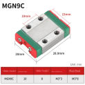 1pc 9mm Linear Guide MGN9 MGN9H MGN9C 100 150 200 250 300 350 400 450 500 550mm linear Rail+ MGN9H or MGN9C Block 3D Printer CNC