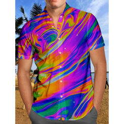 Men's Shirt Summer Casual Fashion Short Sleeved Shirt For Men Loose Breathable Hawaiian Shirt Man Casual Men's Clothing Top