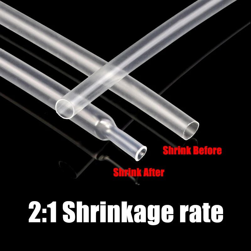Description Picture 5 of item1 Meter Clear Dia 1 2 3 4 5 6 7 8 9 10 12 14 16 20 25 30 40 50 mm Heat Shrink Tube 2:1 Polyolefin Thermal Cable Sleeve Insulated