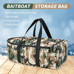 Large Capacity Bait Boat Carry Bag 1000D Oxford Cloth Double Zipper Fishing Boat Storage Bag Waterproof Tear-resistant