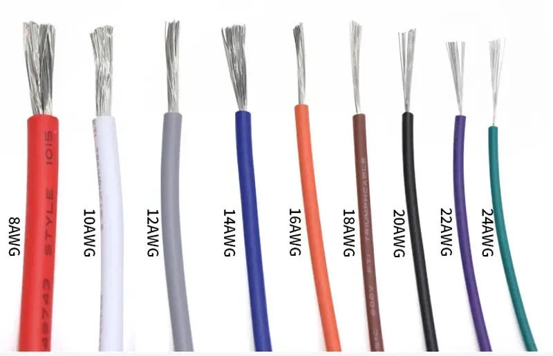 Description Picture 4 of item2/5m  UL1015 Electric Wire 24 22 20 18 16 14 12 10 8 AWG PVC Insulated Lamp Lighting Copper Cable  LED DIY Line 600V