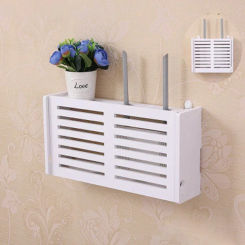 Wifi Router Storage Boxes Cable Power Plug Wire Wall Mounted Shelf Storage Rack Switch Shelf Home Office Hanging Organizers