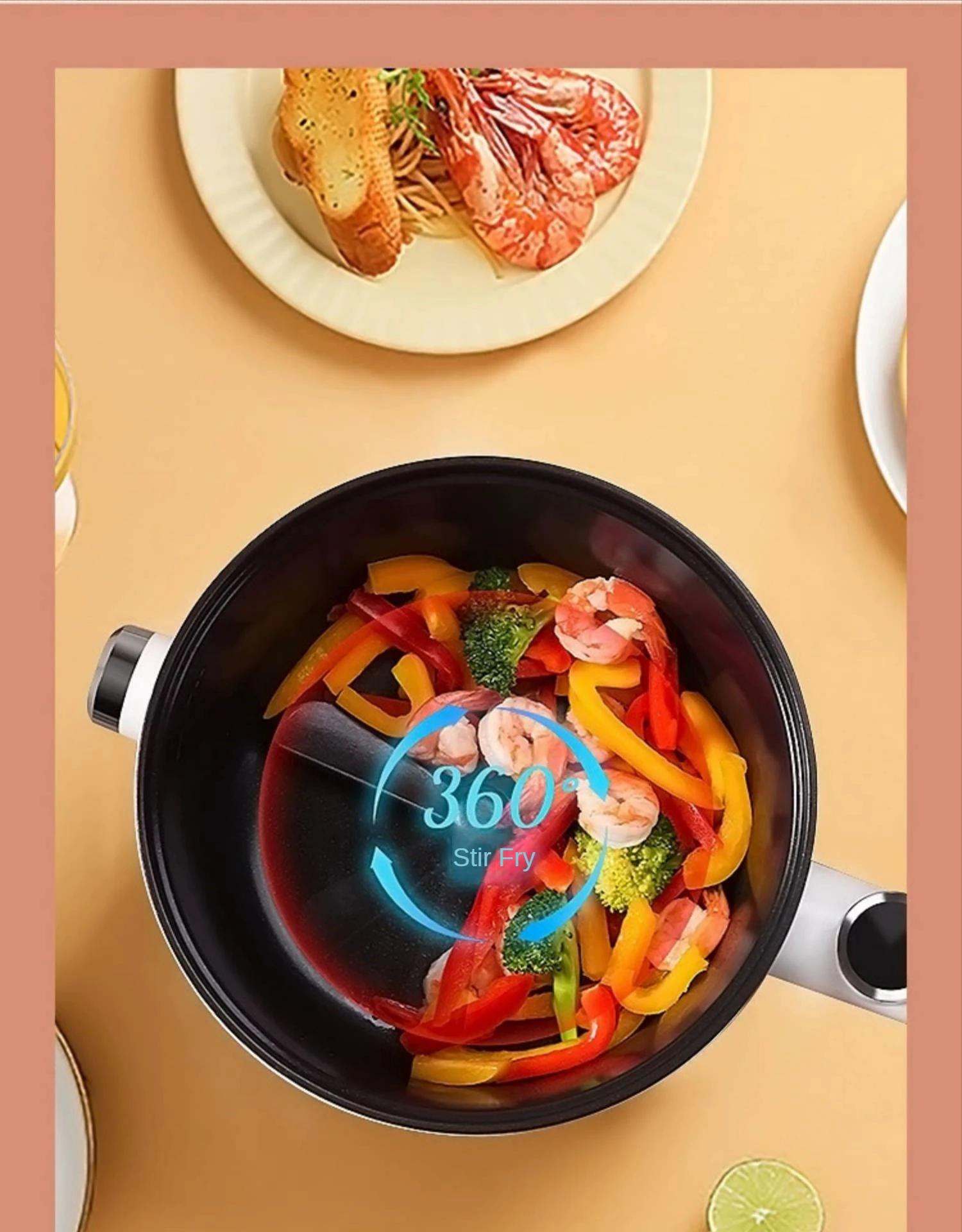 Description Picture 6 of itemFull automatic household frying machine Multi functional split small electric cooker 2 to 3 people for cooking intelligent