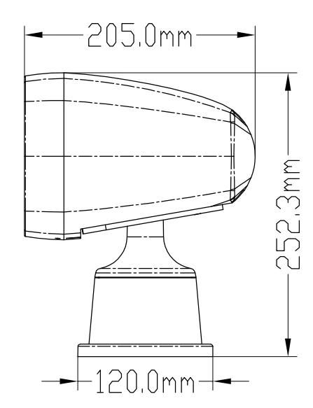Description Picture 3 of item60W LED  Marine Boat Yacht Remote Control Searchlight 12/24VDC