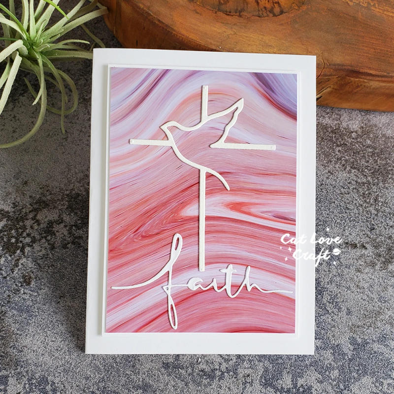 Description Picture 2 of itemCatlove Dove Cross Easter Metal Cutting Dies Scrapbooking Mold Stencil Die Cuts Card Making DIY Craft Embossing New Die For 2023