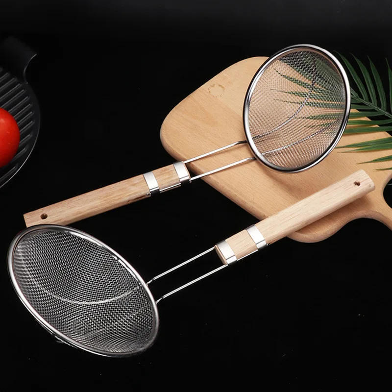 Description Picture 4 of item5-Size Stainless Steel Food Filter Spoons Colander French Fries Strainer Noodle Drainer Kitchen Cooking Skimmer Utensils