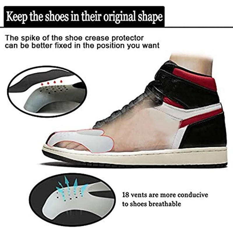 Description Picture 6 of item2 Pacs New Shoe Care Sneaker Anti Crease Toe Caps Protector Stretcher Expander Shaper Support Pad Shoes Accessories