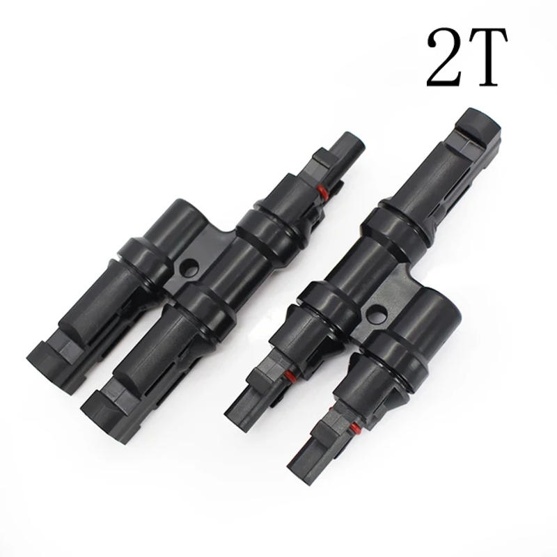 Description Picture 6 of item1 Pair Solar PV Branch Connectors Solar Energy Adapter Solar Panel T/ Y Branch Cable Splitter Coupler Combiner