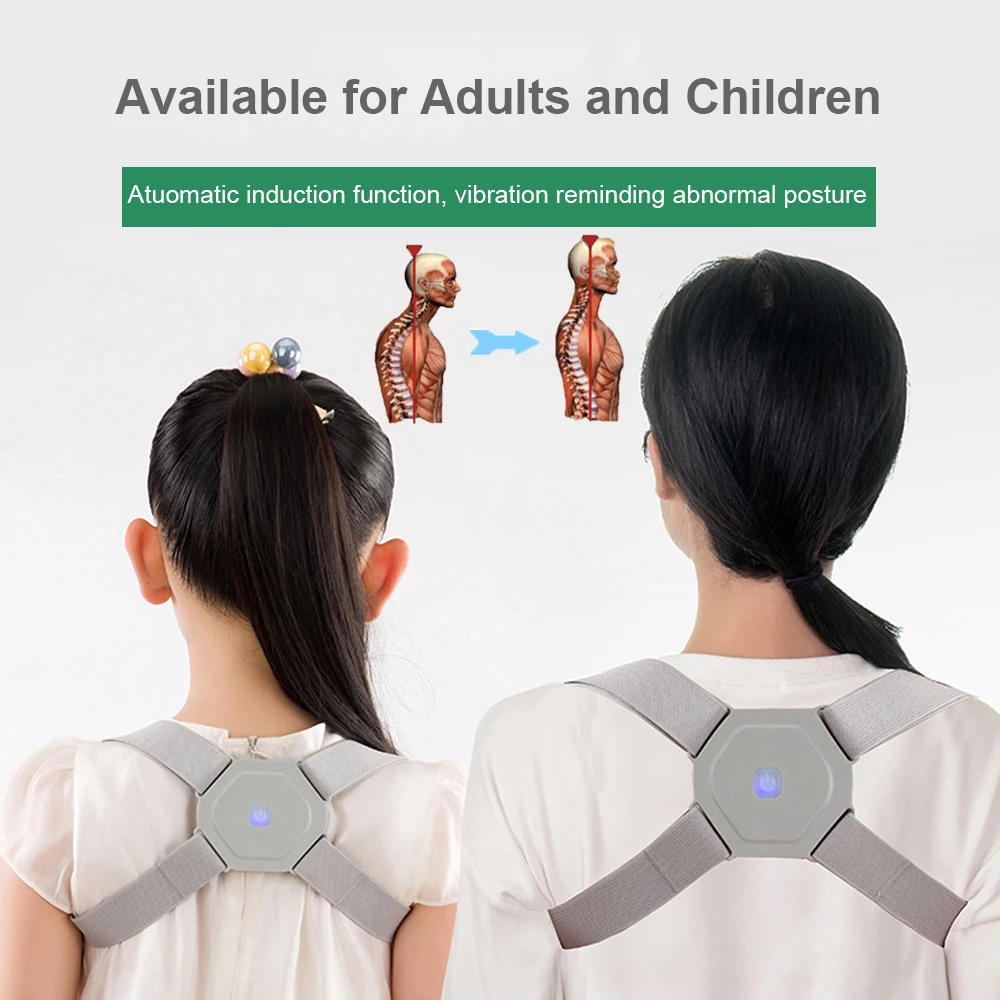 Description Picture 6 of itemSmart Posture Corrector Inteligente Back Brace Shoulder Support Vibration Sensor Corset for Children Adults Sit Correction Belt