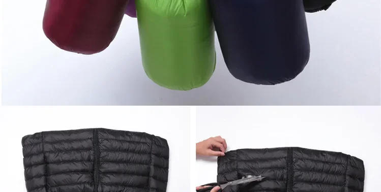 Description Picture 3 of itemCoat Ultralight Sleeveless Puffer Vest Jacket Ultra Thin Warm Lightweight Down Jacket Waistcoat Winter Men Duck Down Vest Coats