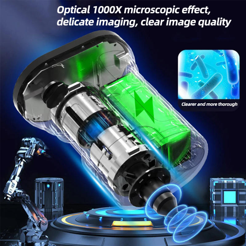 Description Picture 6 of item1000X Handheld Microscope for Kids 4K 2.0" Screen Rechargeable Pocket Digital Microscopes Magnifying Lenses Microscope Camera