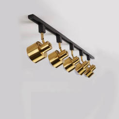 LED Gold Track light GU10 Ceiling Spotlight Industrial Track Lamp Bar Exhibition Clothing Store Light