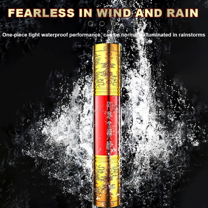 Description Picture 4 of itemMini Golden Cudgel LED Flashlight Built-in Battery USB Rechargable Telescopic Zoom Torch Waterproof Camping Emergency Lantern