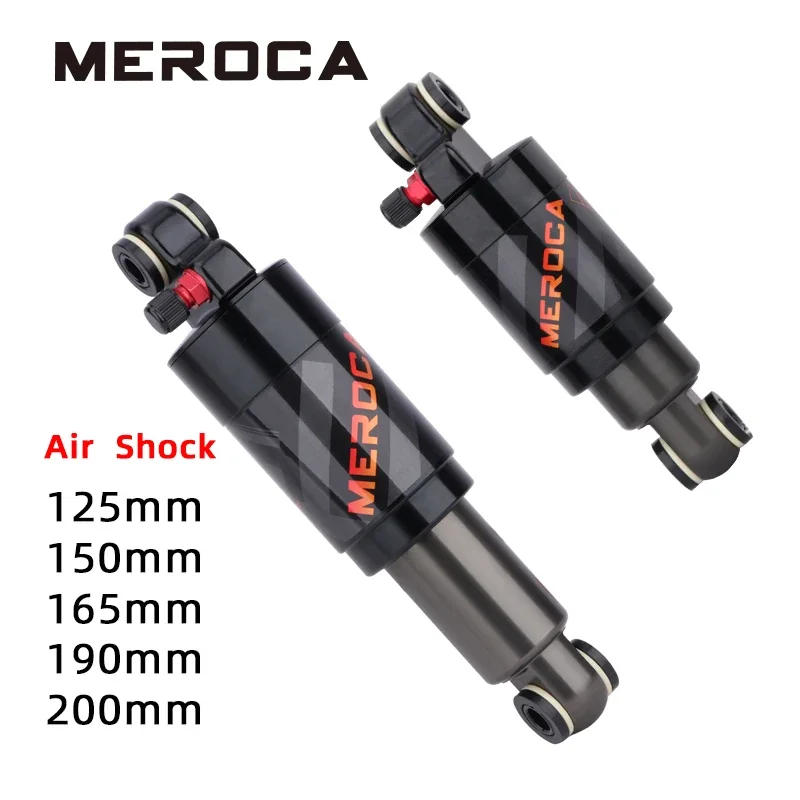 Description Picture 3 of itemMEROCA Mountain Bike Air Shock Absorber 125mm/150mm/165mm/190mm/200mm Scooter Alloy MTB Folding Bicycle Rear Shock Bicycle Parts