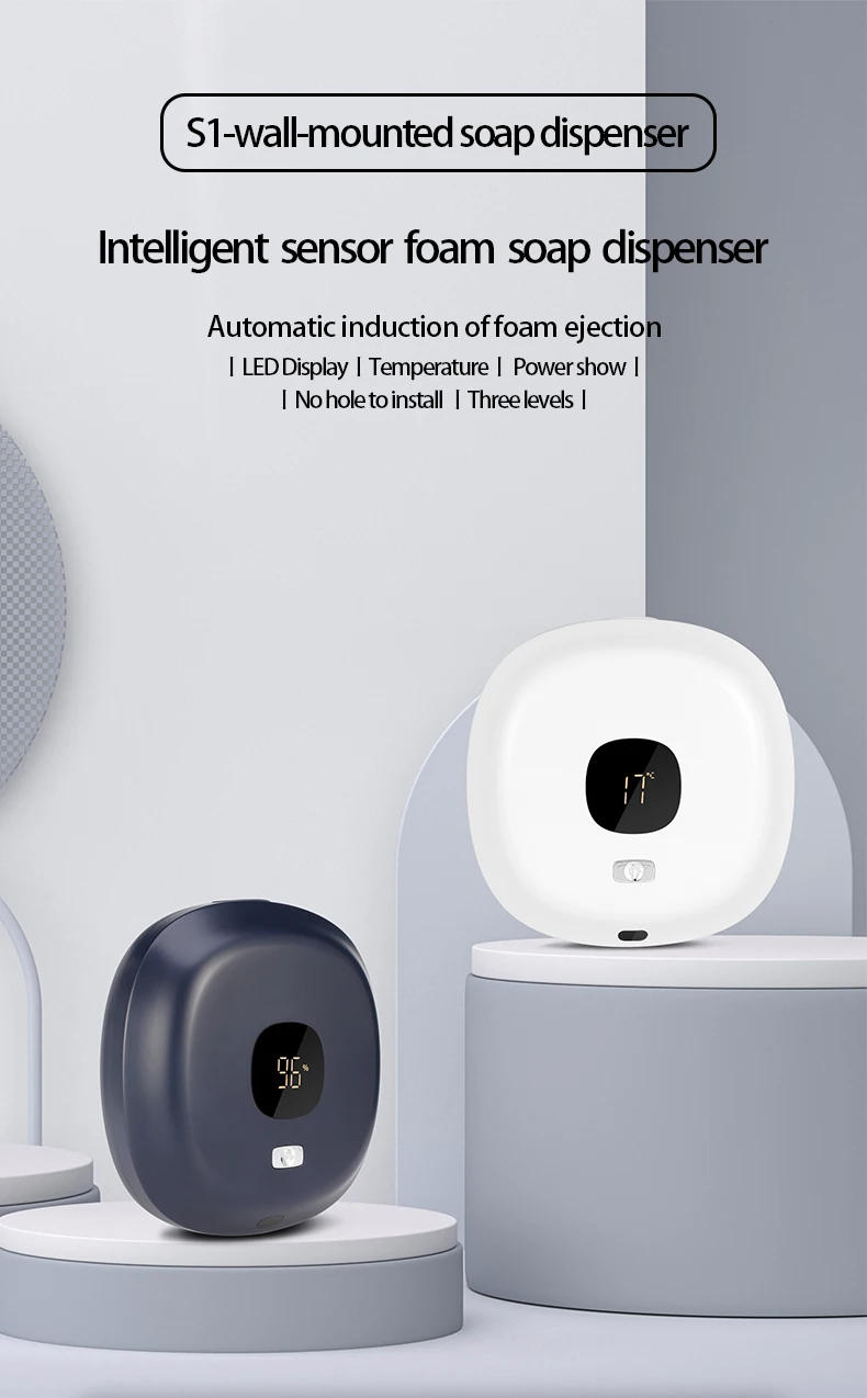 Description Picture 2 of itemNew Soap Dispenser Wall Mounted Touchless Foam Soap Dispenser Automatic Induction Hand Sanitizer Machine For Hotel Household