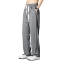 Dynamic Stretch Athletic Wear Men Quick-dry Pants Men's Loose Fit Drawstring Gym Pants with Wide Leg Elastic for Comfortable