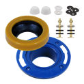 Easy Installs Toilet Flange Seal Corrosion Resistant with Iron Screws Toilet Flange Sealing Rings for Home Renovations