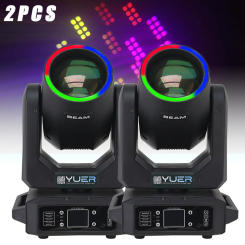 2PCS LED 200W Beam Spot Rotate 18 Prism Gobo Wedding Decoration Moving Head Party Stage Lighting Dj KTV Dance DMX Lights Sharpy