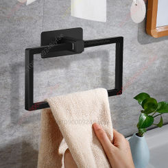 1-5PCS Towel Holder Bathroom Towel Bar Hanger Toilet Paper Holder Dispenser Wall Hooks Robe Key Hooks Hardware Accessories Set