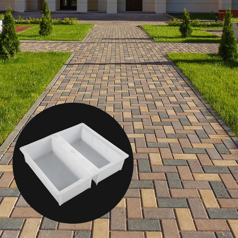Description Picture 2 of itemPlastic Garden Path Mold Pavement DIY Maker Paving Cement Brick The Stone Road Moulds Tool Decoration