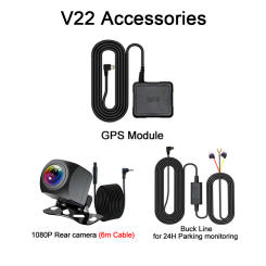 V22 Dash cam Rear Camera Buck Line GPS V22 DVR Accessories