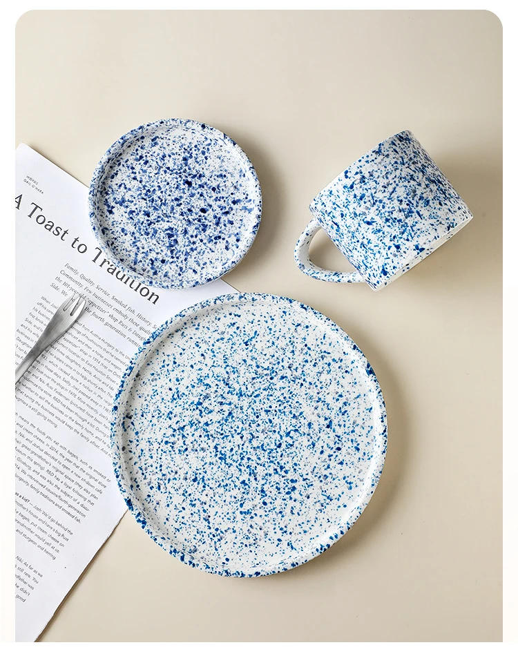 Description Picture 5 of itemCeramic Coffee Mugs Creative Stripes Hand-painted Coffee Cups and Saucers Home Ceramic Milk Cups Hotel Coffee Cups Cafe Cups