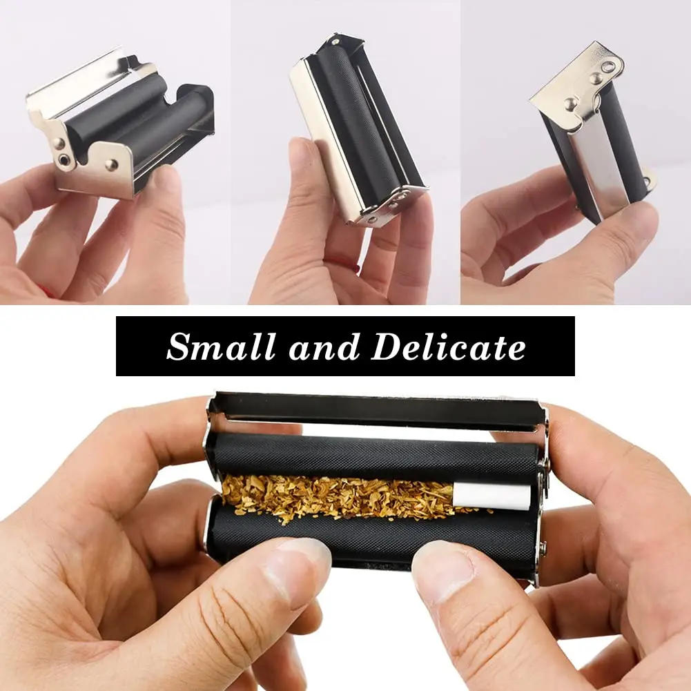 Description Picture 3 of itemPortable Tobacco Roller Cigarette Maker Metal 70mm 78mm 110mm Hand Rolling Paper Machine Smoking Accessories Gadgets for Men