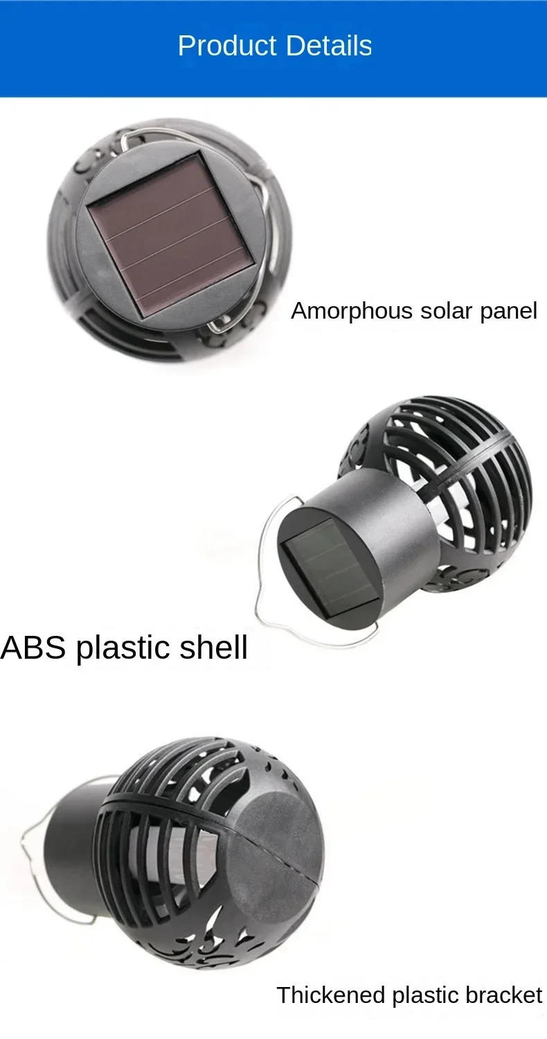 Description Picture 6 of itemSolar Flame Light Garden Lights Outdoor Waterproof Solar Hanging Lantern Hollow Flickering Flame Lawn Lamp for Garden Patio