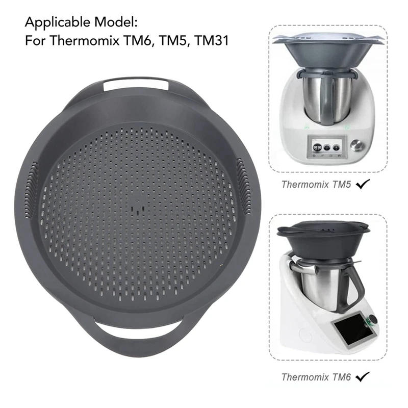 Description Picture 6 of itemFor Thermomix TM6 TM5 TM31 Food Processor Accessory Transparent Steaming Pan Cover+Steam Tray +Steam Juicer With Hose