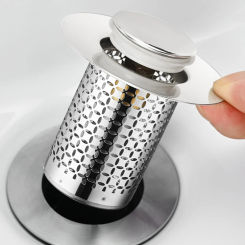 Stainless Steel Floor Drain Filter Pop-Up Bounce Core Basin Stopper Washbasin Plug Anti Odor Hair Catcher Shower Sink Strainer