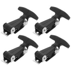 4 Pcs T-Lock Buckle Car Hood Catch Accessories Vehicle Engine Hasps Household Catches for Rubber