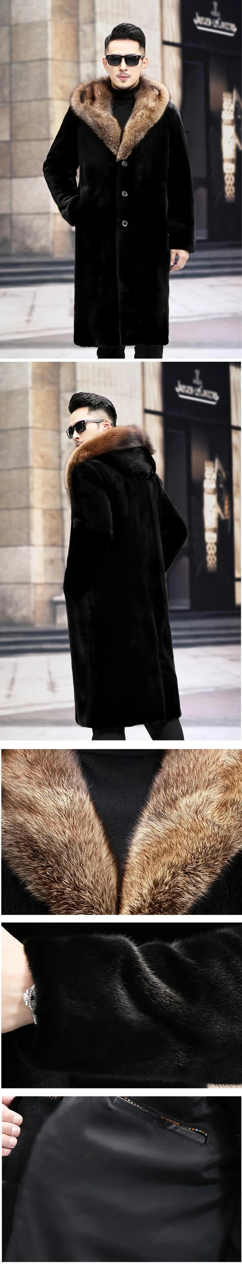 Description Picture 4 of itemCoat Leather Jacket Fur Men Fashion Clothing Casacos De Inverno Masculino Autumn and Winter Environmental Friendly Breathable