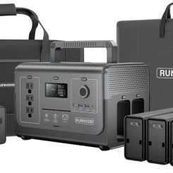 Solar Generator Rallye 1200 Pro With Carrying Bag&200W Solar Panel 1296Wh Portable Power Station Swappable&Replaceable Batteries