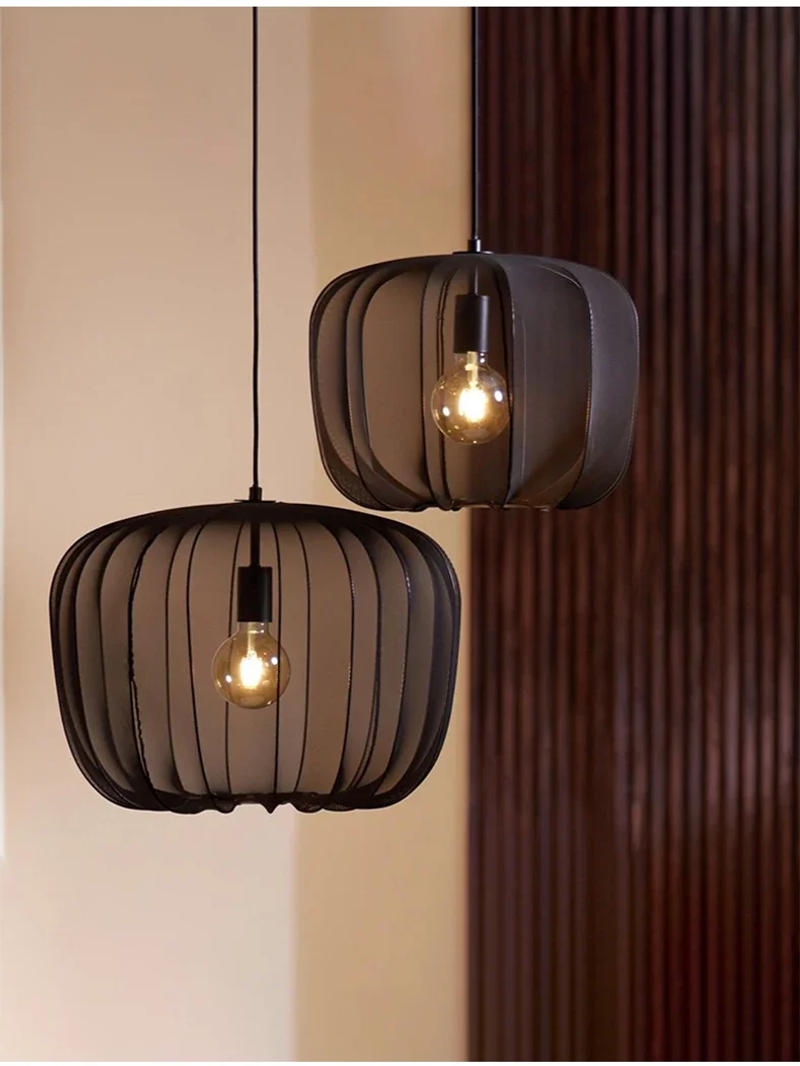 Description Picture 4 of itemNordic Minimalist Wabi Sabi Fabric Chandelier Living Dining Room Bar Led Pendant Lamp Restaurant Bedroom Hanging Light Fixture