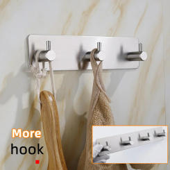 Multi-purpose Stainless Wall Hook 3M Sticker Adhesive Door Hook Hook Kitchen Hardware Hook Shower Accessories
