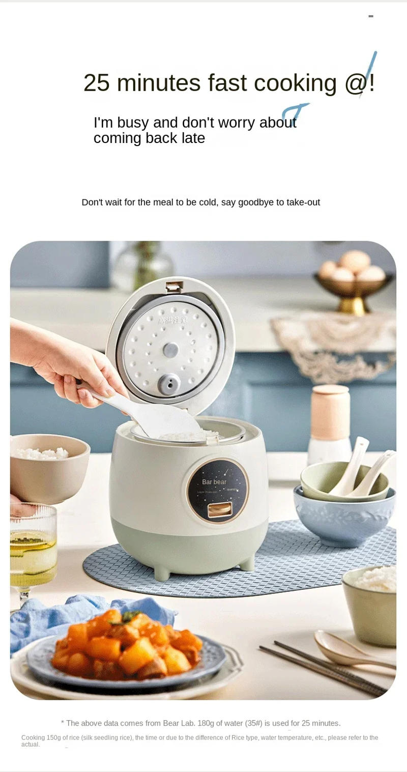 Description Picture 5 of itemRice Cookers Home Appliance Bear Mini Small Rice Cooker Dormitory Home Multi-Functional Intelligence Food Truck