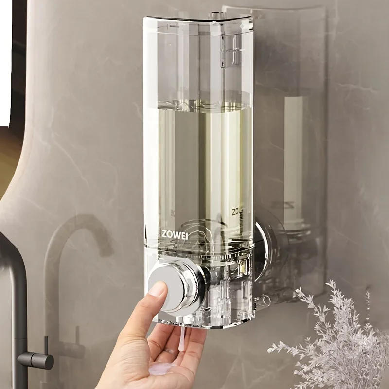 Description Picture 4 of itemWall-Mounted Soap Dispenser No-Drill Suction Cup Plastic Lead-Free Independent Installation Bathroom Accessories Battery-Free
