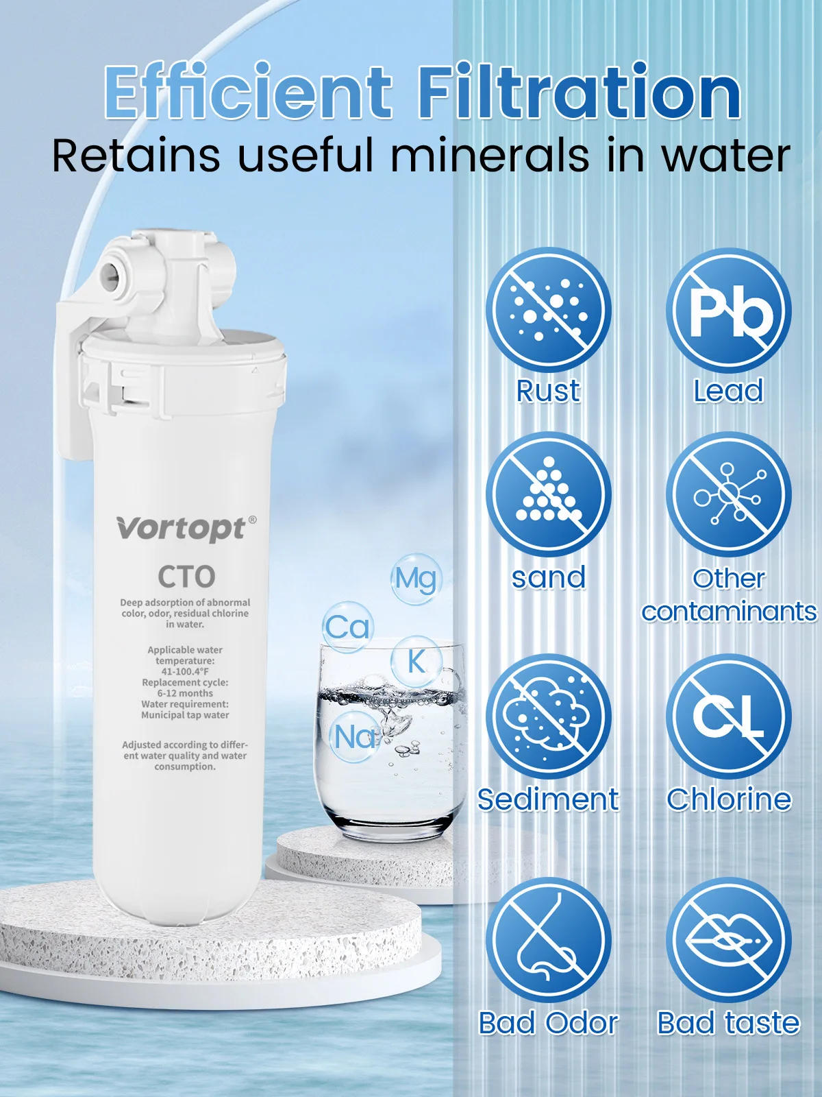 Description Picture 6 of itemUltrafiltration Membrane Water Purifier Kit with 1 Machine Core Hose Kitchen Faucet Connector for Pure Water Home Filter Syste