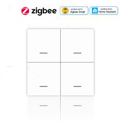 Zigbee 3.0 Wireless Smart Scene Switch Push Button 4 Gang 12 Modes Home Automation Scenario Controller Works With Home Assistant