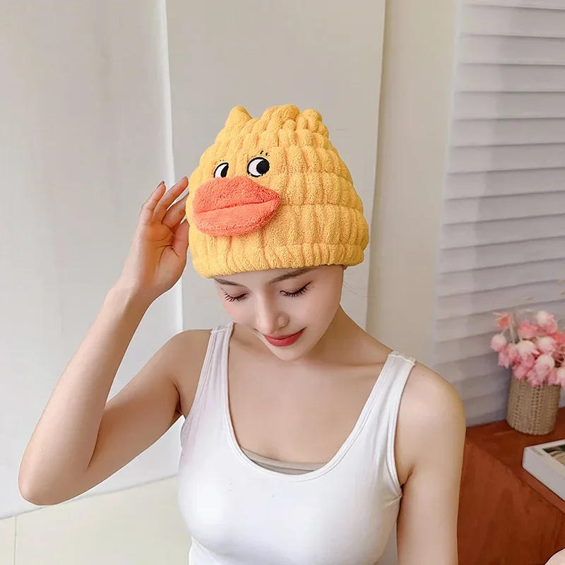 Description Picture 5 of itemWomen Chirdren Hair Drying Hat Quick-dry Microfiber Hair Towel Cap Hat Bath Hat Super Absorption Hair Dry Cap Solid Towel Cap